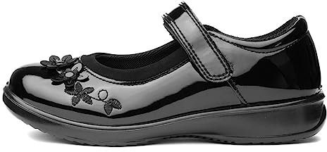 Walkright Cleo Girls Black Patent Shoe - Size 2 UK - Black