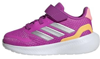 adidas RUNFALCON 5 Shoes Infants, Zapatillas para Correr Unisex niños, Purple/Silver Metallic/Semi Spark, 22 EU