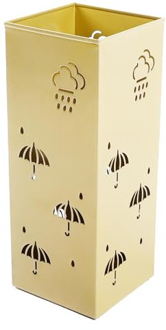 Schirmständer aus Metall, Mehrzweck-Schirmständer, Freistehender Schirmhalter für Eingangsbereich, Zuhause, Büro (GOLD)