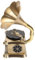 Gramophone Vintage avec Télécommande, Haut-parleurs Stéréo HiFi Bluetooth 4.2, Chargement USB, Radio FM à Un Bouton, Alliage de Zinc et Bois, pour Divertissement à Domicile