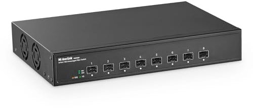 MokerLink Switch a fibra non gestita a 8 porte 10 G SFP+, slot SFP 1G/10 G, 160 Gbps di larghezza di banda, switch di rete a montaggio su rack