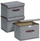 Homsorout Foldable Storage Boxes with Lids - 3 Pack Large Storage Bin with Handle, Fabric Wardrobe Organiser Basket for Closet, Shelf, Office