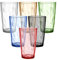 MEYAGOT Trinkgläser Set Bunt,6 Stück 470 ml Saftgläser,Wassergläser Farbig,Wassergläser Set Für Wasser,Saft,Milch,Dicke WändeDessertgläser,Soda,Kaffee,Tee,Spülmaschinenfest