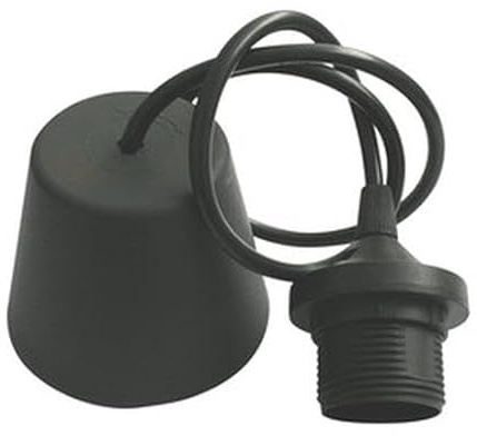 Suspension lampe, max. 60 W - 1 m. Câble noir.