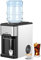 COSTWAY 3 en 1 Machine à Glaçons avec Fontaine à Eau Bonbonne Froide/Chaude, en Acier Inoxydable, 19 kg en 24h, Capacité de 1,5 L, Préparation Rapide en 6-13 Min, Ice Maker Facile à Nettoyer, Noir