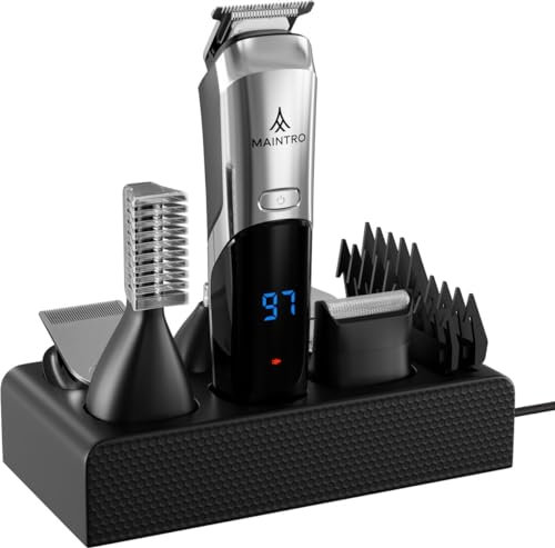 Maintro 6 in 1 Bartschneider - Body Trimmer Herren - Haarschneider - Nasenschneider - Bodygroomer Männer - Rasierer