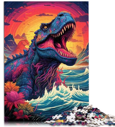 Puzzles für Dinosaurier im Meer, 1000-teiliges Puzzle, Holzpuzzle, Spielzeugpuzzle, Lernspiele, Stressabbau-Puzzles (50 x 75 cm)