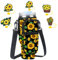 Stanley Becherhalter mit Sonnenblumen-Druck, Becherhalter für Stanley-Becher mit Griff, Stanley-Tragetasche mit 4 Strohhalm-Aufsätzen für Stanley-Becherzubehör