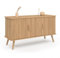 IDMarket - Anrichte 110 cm Juliette mit 3 Türen, Latten, Holz, Farbe Eiche