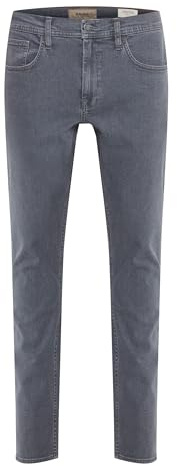 Blend BHTwister Herren Jeans Hose Denim Jeans mit Eingrifftaschen Gürtelschlaufen Label-Details Baumwollmischung Slim fit, Größe:W36/32, Farbe:Denim Grey (200296)