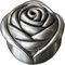 ASHSDI Schmuckaufbewahrung Metall Schmuckschatulle Vintage Silber Schmuck Organizer Box Rosenform Schmuck Geschenkbox Fall Schmuckschatulle Schmuckschrank