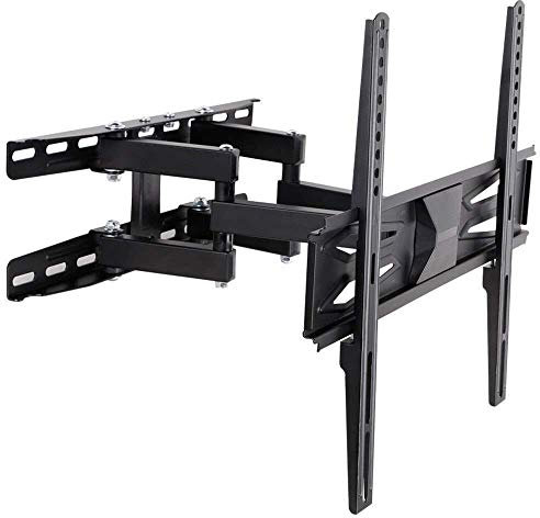 Supporto da parete per TV Full Motion con braccio a sbalzo, inclinazione di +12°/2°, girevole a 70°, per schermi LED Plasma LCD OLED da 32 e 60