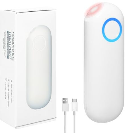 Mückenstich Hitzestift Insektenstichheiler Schnelle Linderung von Juckreiz und Schwellung, SOARFLY Elektrischer Insektenstichheiler, Hitzestift Gegen Mückenstiche (Weiß)