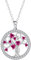 Arrebol Collana Albero della Vita Donna Argento 925 con Zirconi Rossi,Anallergici Originali Gioielli per Donna Moglie Figlia - Regolabile |45cm+5|