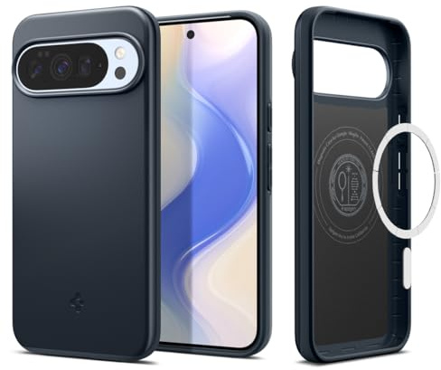 Spigen Thin Fit MagFit Hülle für Google Pixel 10 und Pixel 10 Pro, Kompatibel Mit Pixelsnap und MagSafe [2025 Neue Funktion] [Made for Google] -Metal Slate