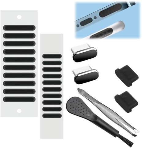 CJMUQHEHH Handy Staubschutz Set,Handy Reinigungsset, USB c reinigungsset, Lautsprecher Schutz für Type-c, Telefon-Lautsprecher-Reinigungswerkzeug, Staubschutz zubehör für USB C ladebuchse reinigen
