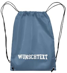 Turnbeutel Rucksack mit Namen personalisiert - Aufdruck selbst gestalten, Stoffbeutel Festival Tasche Kindergarten
