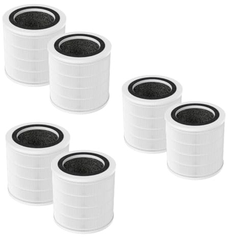 HUAWELL H7126 Ersatzfilter für GoveeLife H7126 Mini-Luftreiniger, 3-in-1 H13 True HEPA-Luftfilter für H7126 Luftreinigerfilter für Staub, Pollen, Ersatzteil #H7126-RF (6 Stück, weiß)