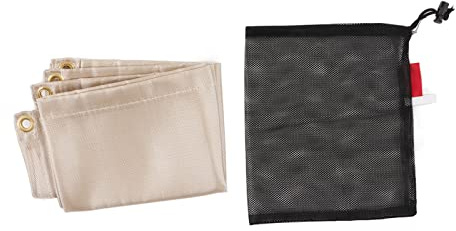 MMABEUTF Feuerfeste Campingmatte, Wärmeisolierung, Verbrühschutz, 500 Grad Celsius, Glasfasermaterial, für Camping im Freien, zum Grillen