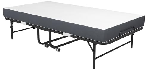 vutizal Klappbett mit 9,5 cm Gel-Memory-Foam Matratze | Stabiler Metallrahmen & 360° Rollen | Klappbares Gästebett mit Matratze, Platzsparend & Mobil für Gäste und Reise
