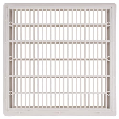 LAPYAPPE Bonde de Fond Carrée Lisse en Plastique pour Piscine Blanc Arrêt Automatique pour Piscine Extérieure et Étang