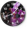 Modern Wanduhr Asien exotisch Orchidee Blume 30x30cm Rund Klein Wand Uhr Glas Analog Zimmeruhren Küche Büro Wohnzimmer Glasuhr Wall Clock Dekoration Design Wanddekoration Küchenuhr C4AR30x30-2312