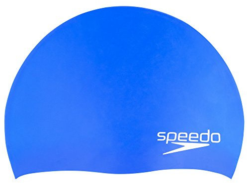 Speedo Unisex-Kinder 7751053-420-1SZ Jr. Elastomeric Solid Silicone Cap, blau, Einheitsgröße