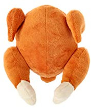 Dingo Hundespielzeug Plüsch Hähnchen EIN größeres Huhn Hohe 18 cm mit nur einem eingenähten Quietschen Spielzeug für Hund 17379