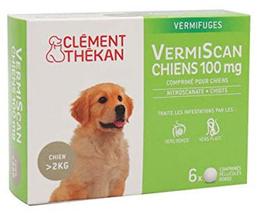 Clément Thékan Wurmmmiscan für Welpen und Hunde, < 2 kg, 6 Tabletten