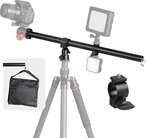 TARION Stativ Auslegearm Kamera Transversal Mittelsäule 57cm mit Stativtasche für 360° Panorama Aufnahmen Fotografie (Kameraauslegearm)