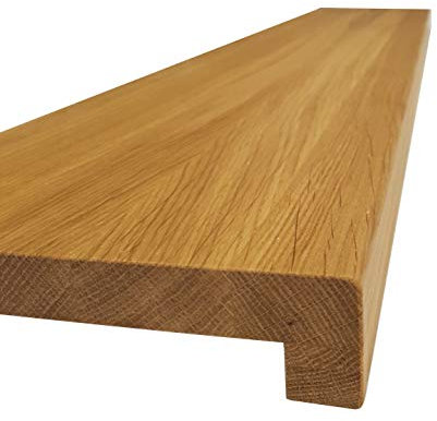 Holz-Projekt-Summer Fensterbank Eiche Massivholz Treppenstufe Renovierungsstufe Trittstufe Maßanfertigung (25 x 130cm, Oberfläche geölt)