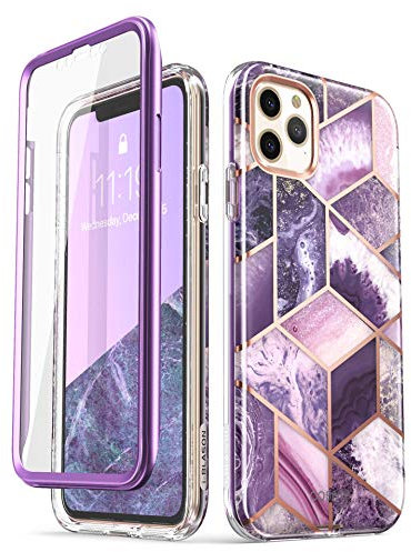 i-Blason Cosmo Series Protective Case for Apple iPhone 11 Pro Max (2019), Marble Purple