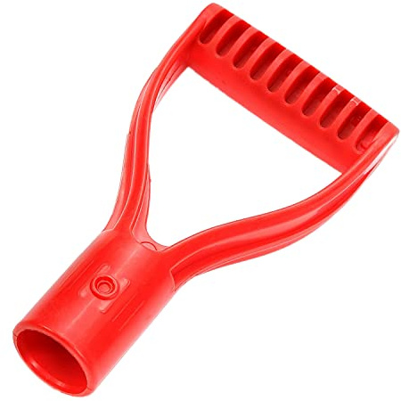 MroMax Schaufel D-Griff, 3,8 cm Innendurchmesser, 32 mm, PVC-Spaten, Schneeschaufel, Ersatzgriff, Gartenzubehör zum Graben, Rechenwerkzeug, Rot, 1 Stück