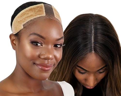 Milano Original Lace WiGrip Komfortband Samt Perücke Griffband Verstellbares Anti-Rutsch Stirnband für Perücken Ideal für Haarausfall Cosplay Chemotherapie Patienten Passt Jede Kopfgröße Nude 2 Pack