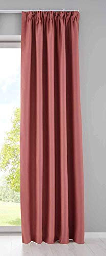 Gardinenbox Vorhang Blickdicht »Newyork« verdeckte Schlaufen Altrosa HxB 225x140 cm 1er-Pack Thermo-Gardine Verdunkelungsvorhang Blackout schalldämmend ÖKOTEX Kräuselband Raffhalter, 202020610