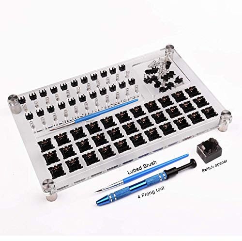33 Schalter Tester Schalter Öffner Acryl Lube Station DIY Double Deck Removal Plattform Tastenkappen Puller für Custom Gateron Cherry Mechanical Keyboard