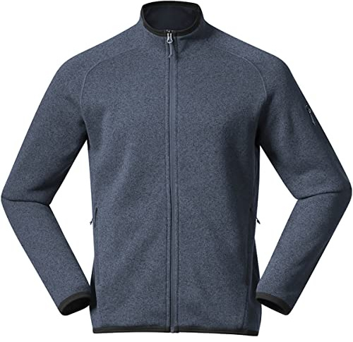 Bergans of Norway Kamphaug Knitted Jacket, Herren Jacke, Fleecejacke, Outdoorjacke, Midlayer, 100% Recyceltem Polyester