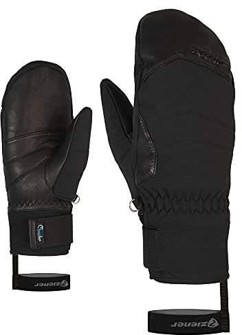 Ziener Damen Kalea Ski-Fäustling/Wintersport | wasserdicht extra warm Wolle, black, 6,5