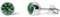 TIABELLE – Ohrstecker KIRA aus Titan mit funkelnden Swarovski® Zirconias – Silberfarbene Ohrringe für Damen – allergenfrei & hautverträglich – Handmade in Germany (MIDI | 5,0mm ø | Green)