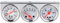 Auto-Triple-Anzeigen-Set, Universal 3 in 1 52 Mm 12 V Mechanisches Instrument Wassertemperaturanzeige + Öldruckanzeige + Voltmeter