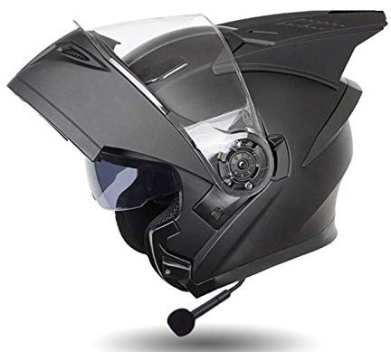 GAOZHE Motorrad Crash Modular Bluetooth Helm Hochklappbarer Front Motorradhelm Anti-Fog Dual Visors DOT/ECE Approved Mofa Moped Scooter Cruiser Pilot Racing Cap für Herren Damen