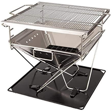 SXTYMV Parrillas Parrilla para Estufa Portatil Hornillos Portátiles de Acampada Estufas para Acampar Hornillos Camping Vajilla Exteriores Asadores de Carbon para Barbacoa al Aire Libre,Silver,Middle