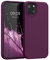 kwmobile Handyhülle für iPhone 13 Hülle, für iPhone 13 Case - Hülle Silikon - kabelloses Laden - Bordeaux Violett