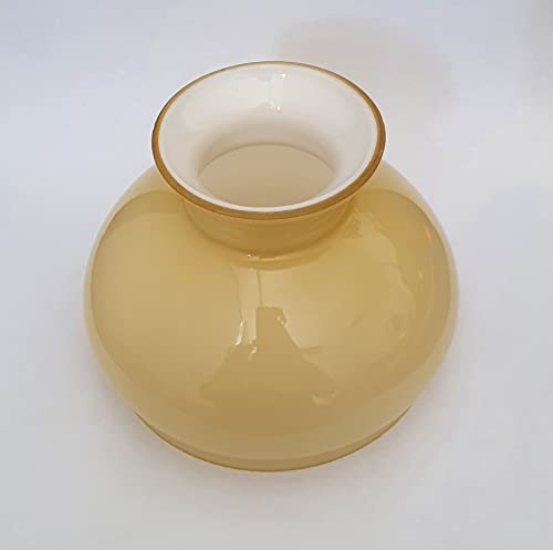 ErsatzglasPetroleumglas Petroleumlampen-Glas Vesta und Rochester Ersatzglas traditionel klassisch Petroglas Glasschirm für Petroleumleuchten Windlicht (klein, creme)