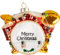 BRUBAKER Schlagzeug Merry Christmas Weihnachtskugel aus Glas - Handbemalt und Mundgeblasen - Christbaumschmuck Lustig - Drums Rot - Figuren Weihnachtsdeko Anhänger - Deko Baumkugel