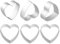 FAZHBARY Juego de 6 cortadores de galletas con forma de corazón pequeños, cortadores de galletas de metal en forma de corazón, cortadores de moldes de alimentos