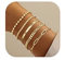Gold Bracelets for Women,Dainty Bracelets Set for Women Trendy, Gold Bracelets Stack With Beaded, Cuban, Paperclip, Heart, Snake, Rope, Pearl, Cross, Hand Chain, Silver Jewelry Gifts for Women