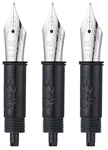 3er Set Jinhao 82 Füllfederhalter, mittlere Feder mit schwarzem Teilvorschub, silber, kompatibel mit Jinhao 82, 88, 95 Füllfederhalter