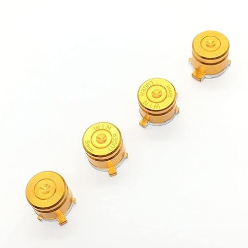 YANHAO [Videospielteile] 10 Sätze for Sony PlayStation 3 4 Aluminium-Metallkugelknöpfe Mod-Kit-Set for PS3 PS4-Controller [Ersetzen] (Color : Gold)