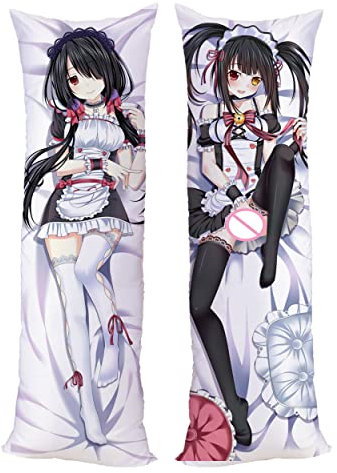 Anime Date A LIVE Tokisaki Kurumi Peach Skin Cushion Piillow Case 150x50cm(59in x 19.6in) Yatogami Tenka Pillowcase